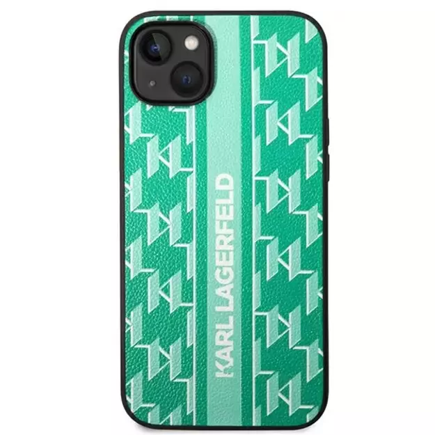 Karl Lagerfeld KLHCP14MPGKLSKN iPhone 14 Plus 6.7 &quot hardcase green / green Monogram Stripe 2