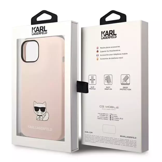 Karl Lagerfeld KLHCP14SSLCTPI iPhone 14 6.1 &quot hardcase light pink / light pink Silicone Choupette Body 7