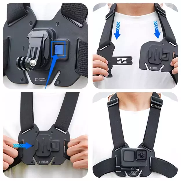 Tech-Protect GA100 Chest Mount for GoPro / DJI - Black 9