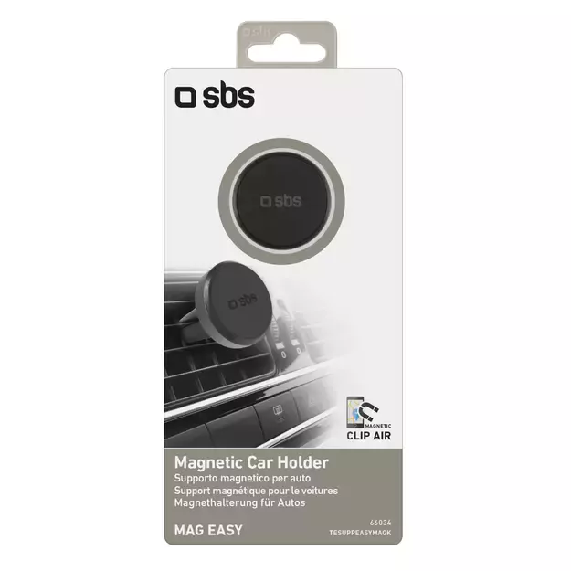 SBS TESUPPEASYMAGK smartphone holder magnetic, for air vent - black 5