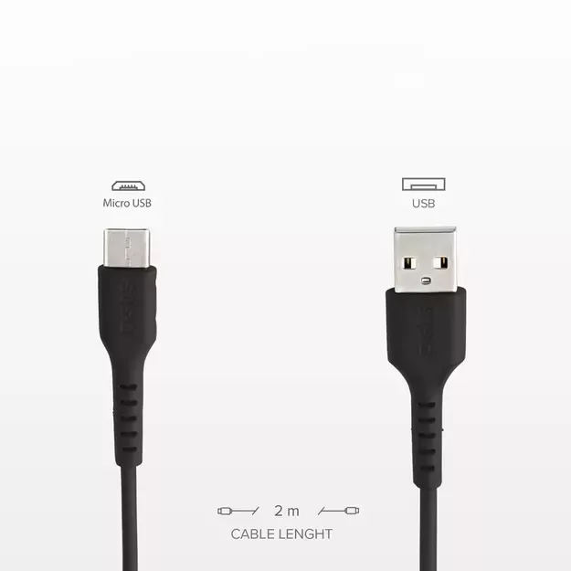 SBS TECABLEMICRO2K USB-A - Micro-USB Cable 2 m - Black 3