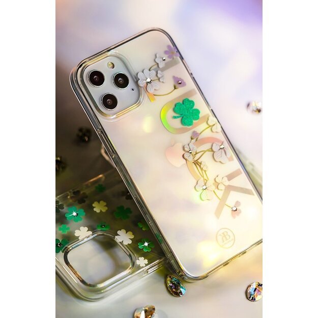 Kingxbar Lucky Series case decorated with original Swarovski crystals iPhone 12 mini transparent (Luck) 5