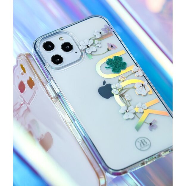 Kingxbar Lucky Series case decorated with original Swarovski crystals iPhone 12 mini transparent (Luck) 8