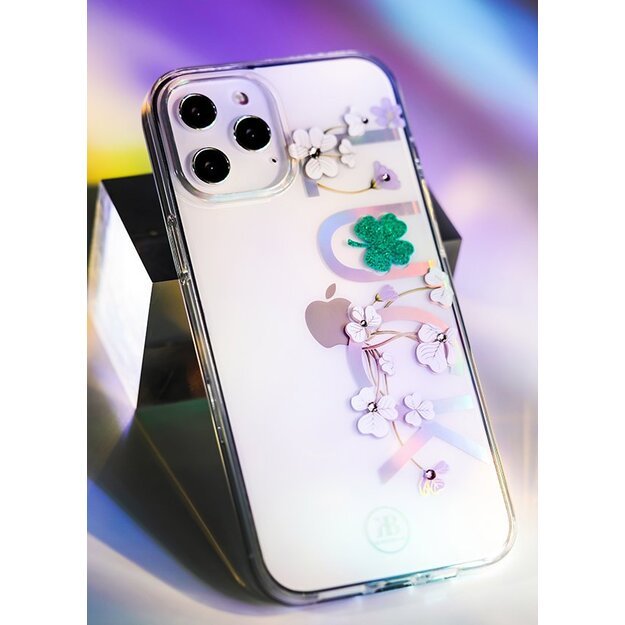 Kingxbar Lucky Series case decorated with original Swarovski crystals iPhone 12 mini transparent (Luck) 9
