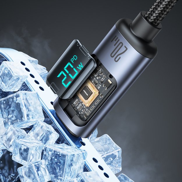 Joyroom Prism Series A16 Lightning / USB-C PD 20W 1.2m cable - black 1