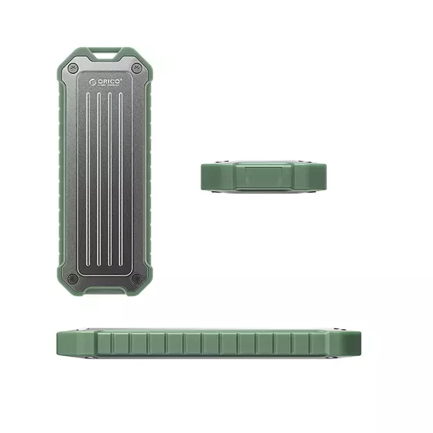 Wzmocniona kieszeń dyskowa Orico OTPX-G2 M.2 NVMe/SATA SSD USB-C 3.2 taktyczna - szaro-zielona 1