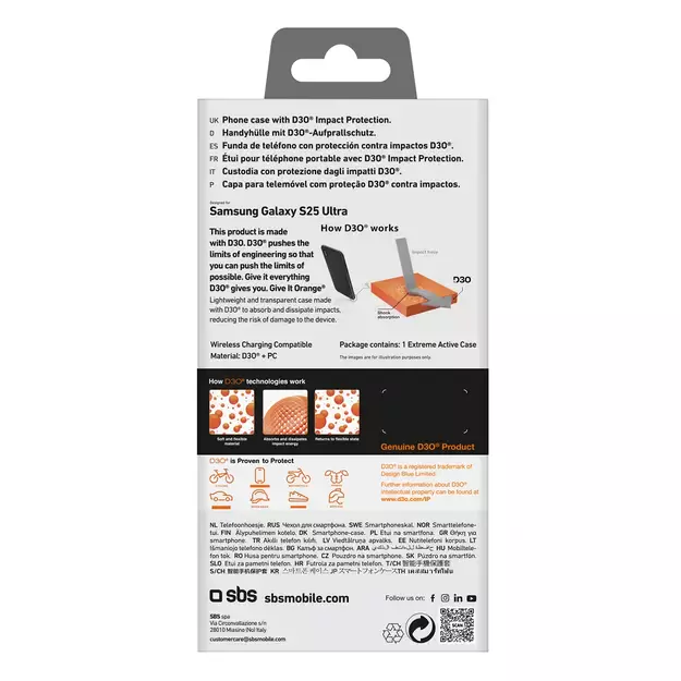 SBS D3O Case for Samsung Galaxy S25 Ultra - Transparent 4