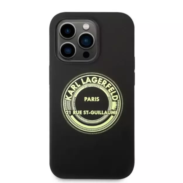 Karl Lagerfeld KLHCP14XSRSGRCK iPhone 14 Pro Max 6.7 &quot hardcase black / black Silicone RSG 9