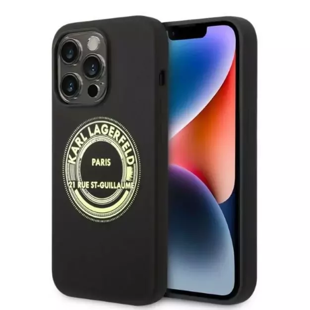 Karl Lagerfeld KLHCP14XSRSGRCK iPhone 14 Pro Max 6.7 &quot hardcase black / black Silicone RSG