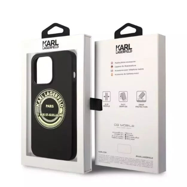 Karl Lagerfeld KLHCP14XSRSGRCK iPhone 14 Pro Max 6.7 &quot hardcase black / black Silicone RSG 14