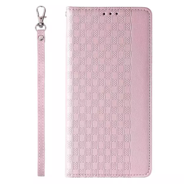 Magnet Strap Case for Samsung Galaxy S23+ Flip Wallet Mini Lanyard Stand Pink 4