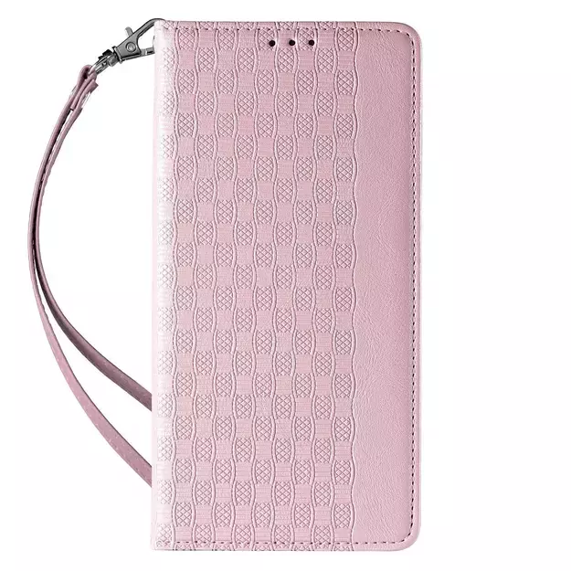 Magnet Strap Case for Samsung Galaxy S23+ Flip Wallet Mini Lanyard Stand Pink 3