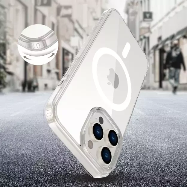 Tech-Protect Flexair Hybrid CC Magsafe iPhone 16 Pro Max Case - Clear 9