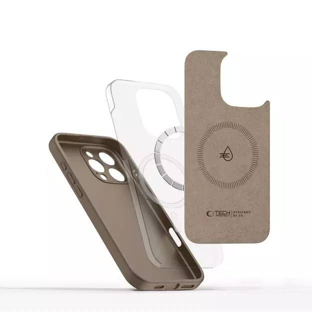 Tech-Protect Liquid Silicone MagSafe Case for iPhone 16 Pro Max - Brown 5