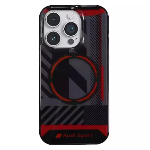 Audi IML Sport MagSafe Case iPhone 14 Pro Max 6.7&quot  black/black hardcase AU-IMLMIP14PM-RSQ/D2-BK