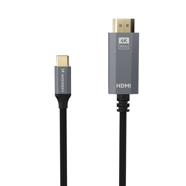 Wozinsky WCCH-01 USB-C - HDMI 4K 60Hz Cable 1.8m - Black 1