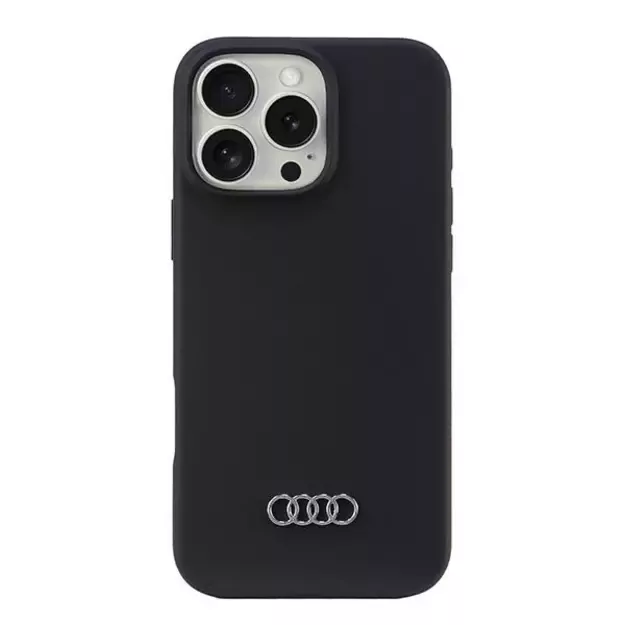 Audi Silicone Case iPhone 16 Pro Max 6.9&quot  black/black hardcase AU-LSRIP16PM-Q3/D1-BK