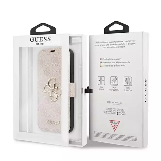 Guess GUBKP13X4GMGPI iPhone 13 Pro Max 6.7&quot  pink/pink book 4G Big Metal Logo 11