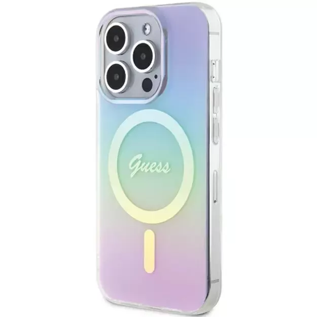Guess GUHMP15XHITSU iPhone 15 Pro Max 6.7&quot  purple/purple hardcase IML Iridescent MagSafe 1