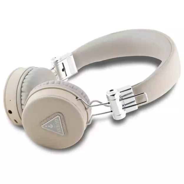 Guess Bluetooth on-ear headphones ENC GUBH70PGTSPSE beige/beige Grained Classic Round Shape 1