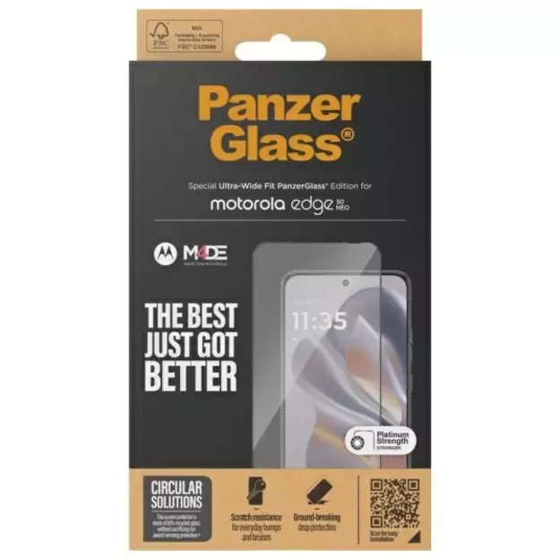 PanzerGlass Ultra-Wide Fit Tempered Glass for Motorola Edge 50 Neo 6