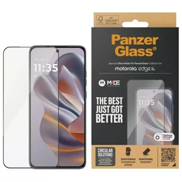 PanzerGlass Ultra-Wide Fit Tempered Glass for Motorola Edge 50 Neo