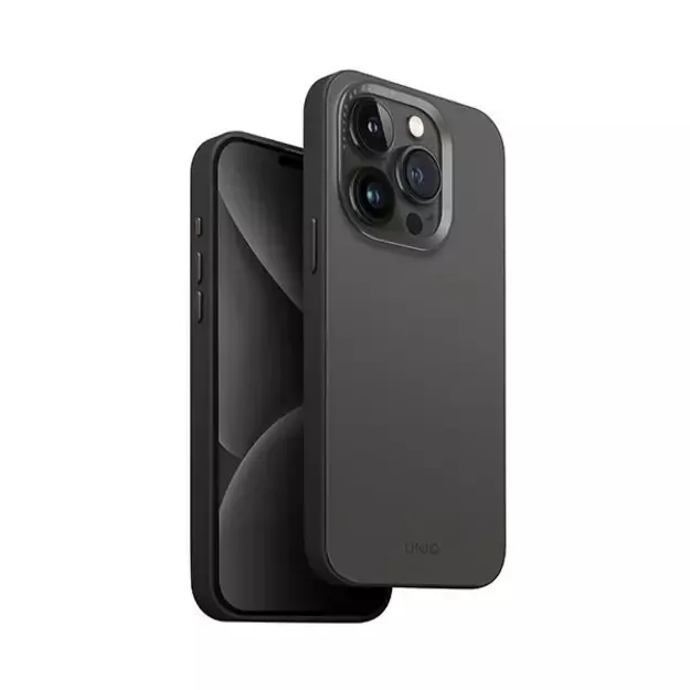 Uniq Lyden DS iPhone 15 Pro 6.1  Magclick Charging case grey-black/charcoal grey-black