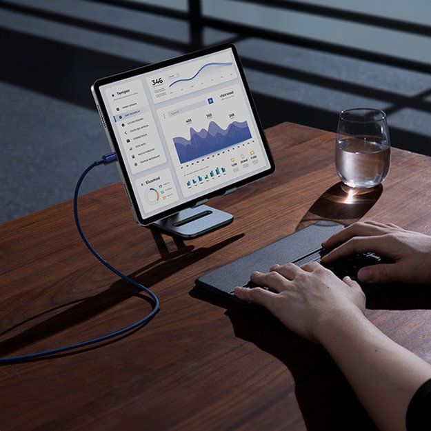 Baseus Tungsten Gold USB-C / USB-C 100W Cable 1m - Navy Blue 9