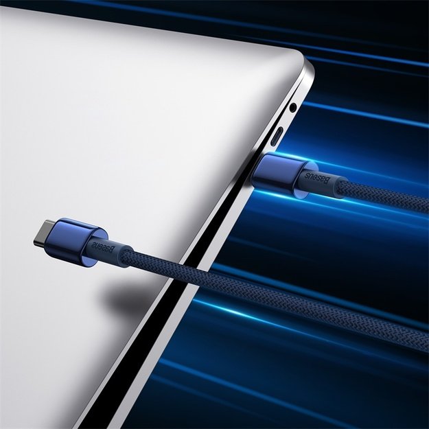 Baseus Tungsten Gold USB-C / USB-C 100W Cable 1m - Navy Blue 5