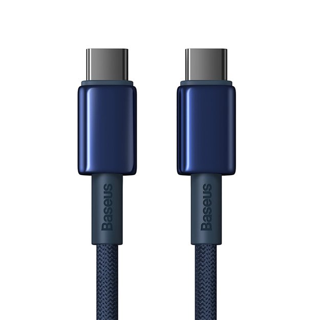 Baseus Tungsten Gold USB-C / USB-C 100W Cable 1m - Navy Blue 1