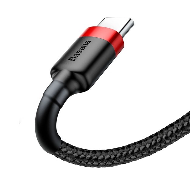 Baseus Cafule USB-A / USB-C QC 3.0 3A Cable 1 m - Black and Red 1