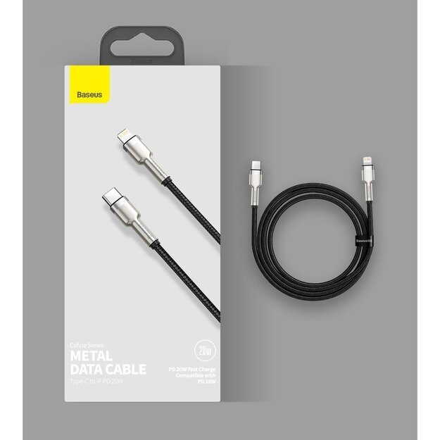 Baseus Cafule Series Metal Data USB-C / Lightning 20W PD cable 1 m - black 16