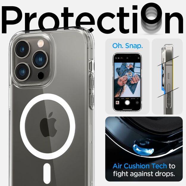 Spigen Ultra Hybrid Mag Case with MagSafe for iPhone 14 Pro - Clear/White 9