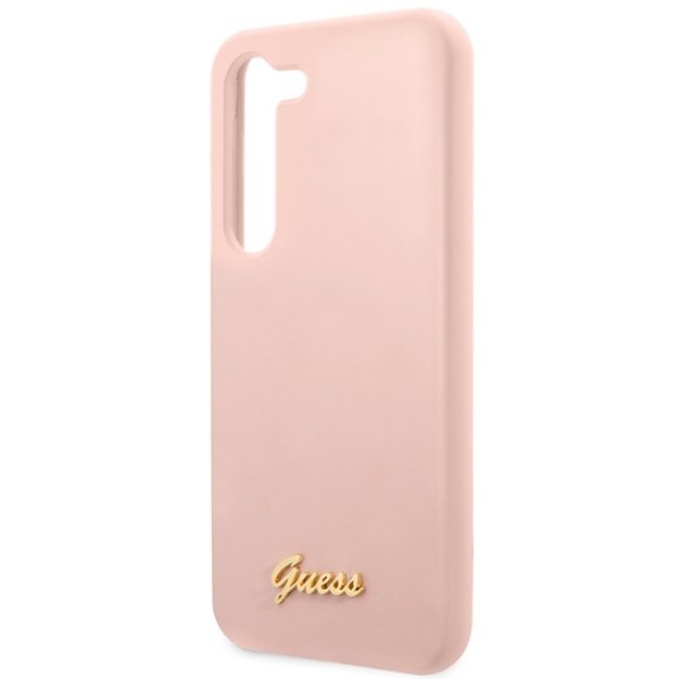 Guess GUHCS23MLSLMGPP S23+ S916 pink/pink hardcase Silicone Script Metal Logo 5