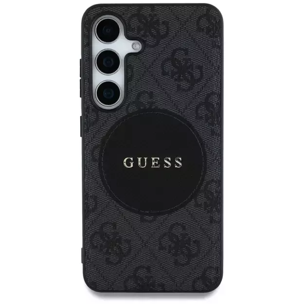 Guess 4G Round Patch Classic Logo MagSafe case for Samsung Galaxy S25 black 9