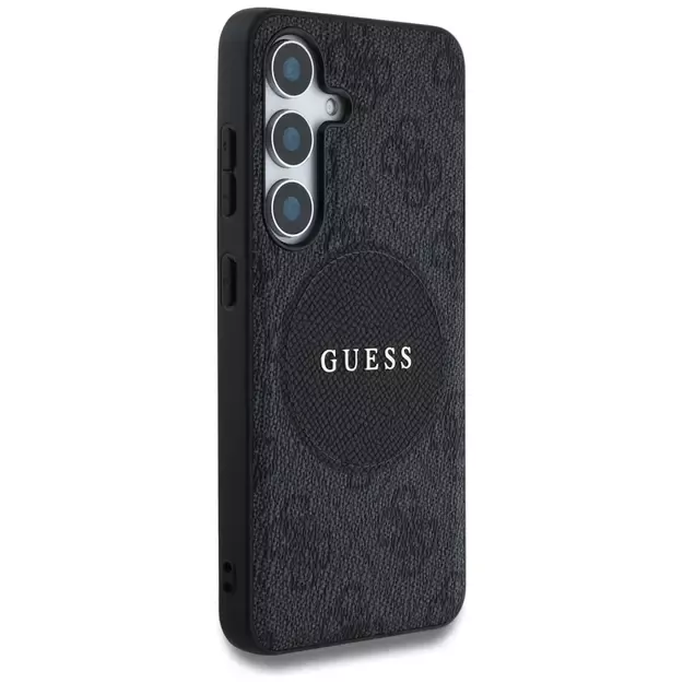 Guess 4G Round Patch Classic Logo MagSafe case for Samsung Galaxy S25 black 10