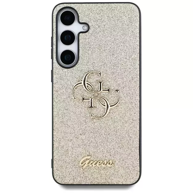 Guess Fixed Glitter Big 4G Metal Logo case for Samsung Galaxy S25 Plus gold 2