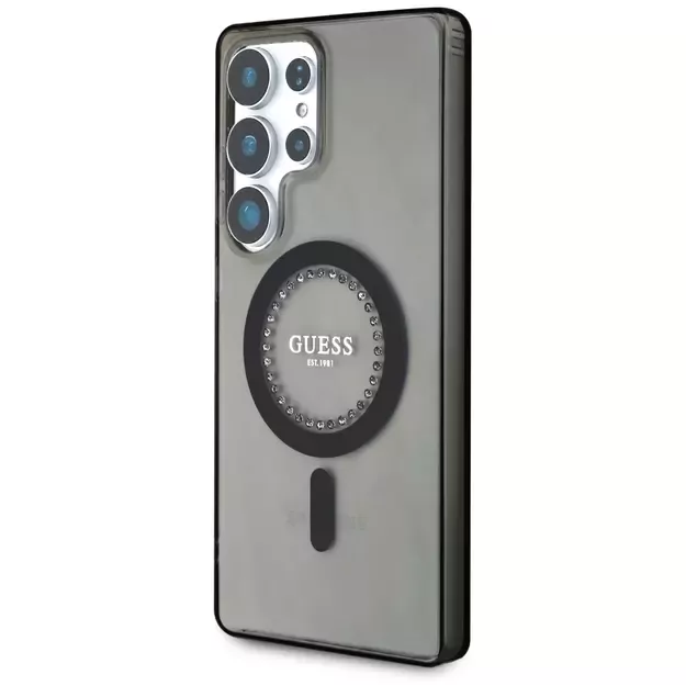 Guess Rhinestones Printed Classic Logo MagSafe Samsung Galaxy S25 Ultra case black 8
