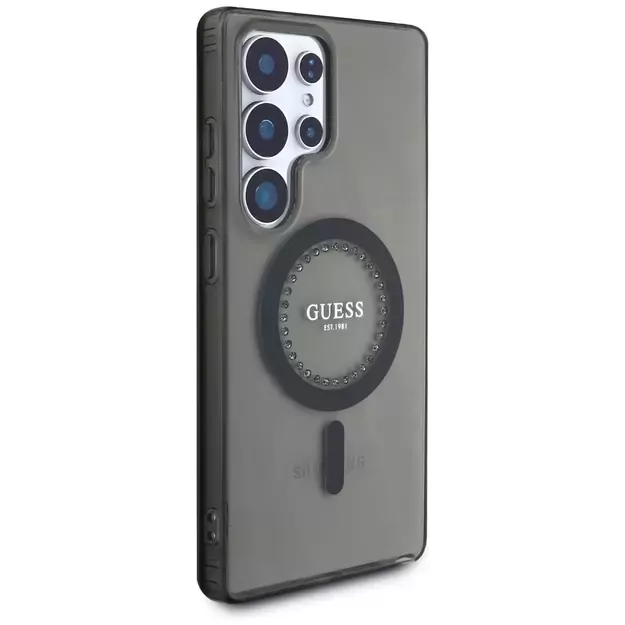 Guess Rhinestones Printed Classic Logo MagSafe Samsung Galaxy S25 Ultra case black 10