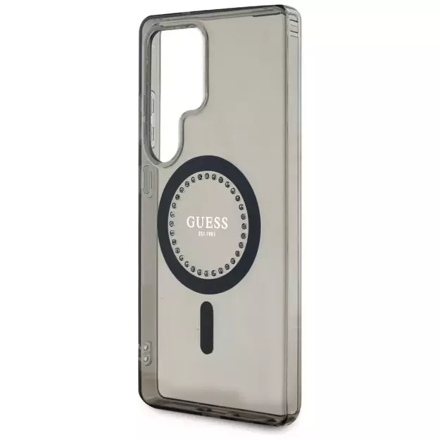 Guess Rhinestones Printed Classic Logo MagSafe Samsung Galaxy S25 Ultra case black 12