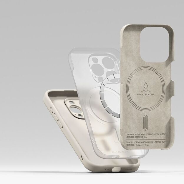 Ringke Silicone MagSafe iPhone 16 Pro Case - Beige 6