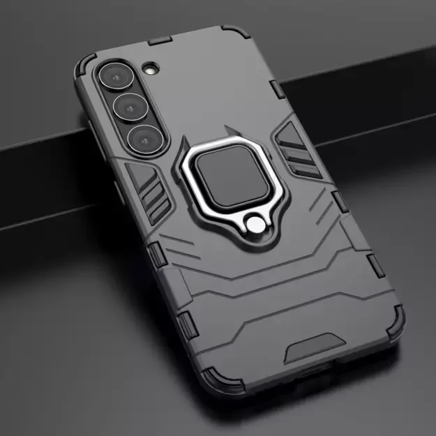 Ring Armor case for Samsung Galaxy S23 armored cover magnetic holder ring black 29