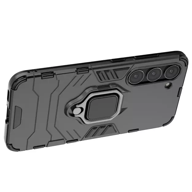 Ring Armor case for Samsung Galaxy S23 armored cover magnetic holder ring black 21