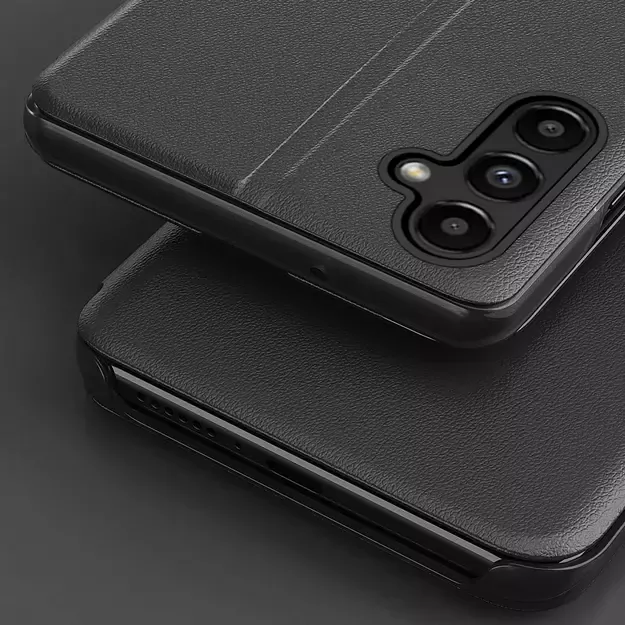 Eco Leather View Case case for Samsung Galaxy S23+ with a flip stand black 7
