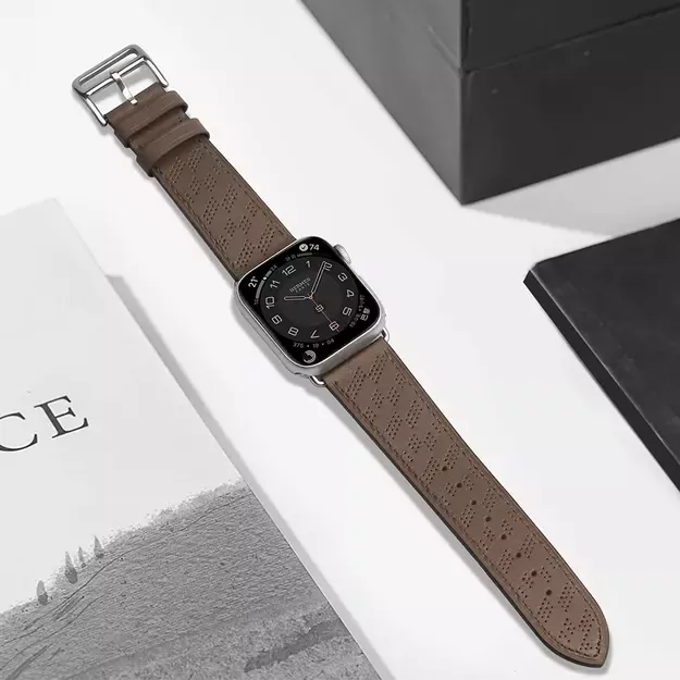 Strap Leather for Apple Watch 38 / 40 / 41 mm band bracelet - dark brown 3