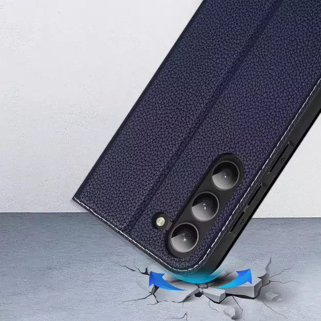 Dux Ducis Skin X2 case Samsung Galaxy S23+ flip case wallet stand blue 12