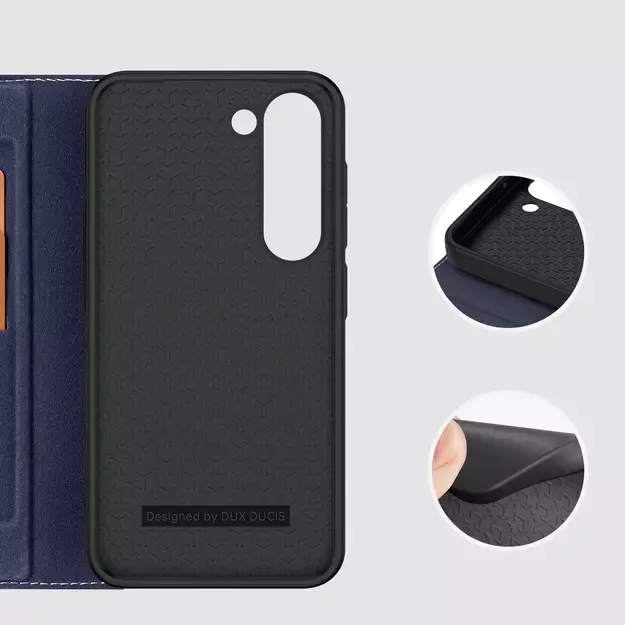 Dux Ducis Skin X2 case Samsung Galaxy S23+ flip case wallet stand blue 8