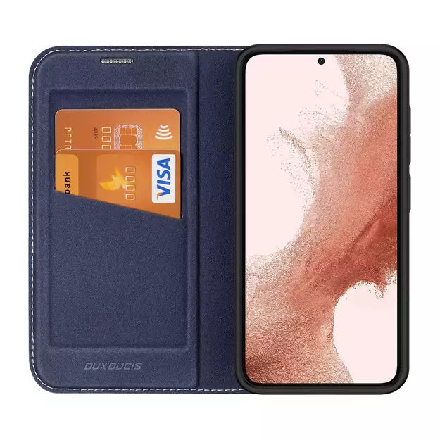 Dux Ducis Skin X2 case Samsung Galaxy S23+ flip case wallet stand blue 2