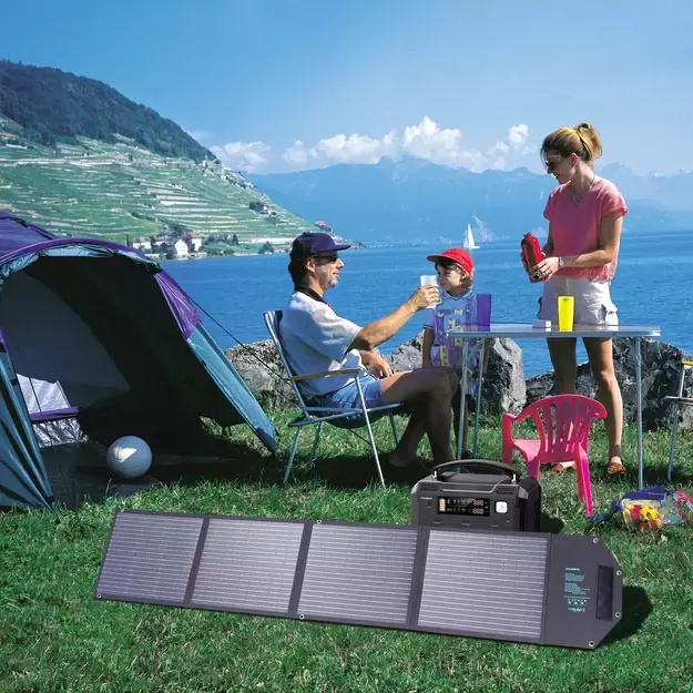 Choetech SC009-V2 solar foldable charger 100W USB-C / 2x USB-A PD QC - black 9