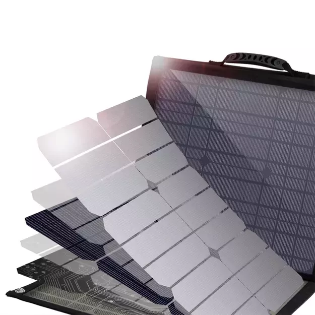Choetech SC009-V2 solar foldable charger 100W USB-C / 2x USB-A PD QC - black 14